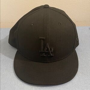 New Era Black LA Logo Cap